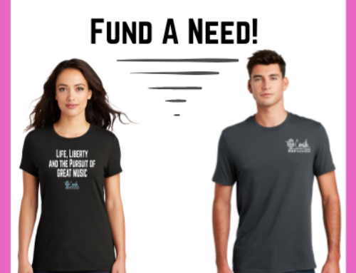 A Weekend ‘Fund a Need’ T-Shirt Blitz! Buy a Tee and Fund CC’s Music Licenses!!